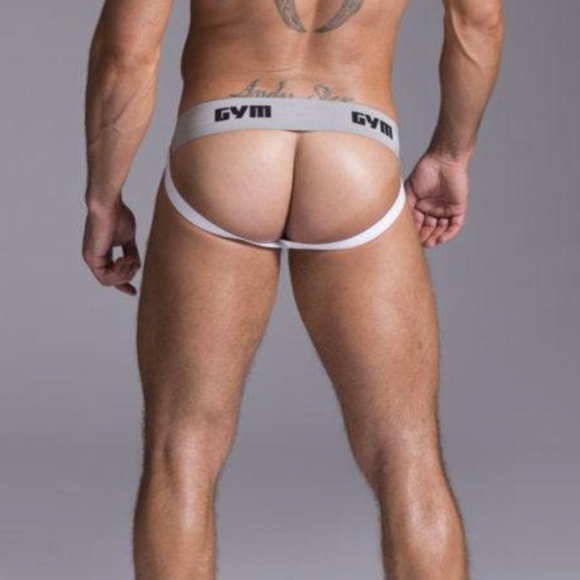 NWT GYM Workout Jockstrap 2.0 with 2" Waistband In White - Picture 4 of 5